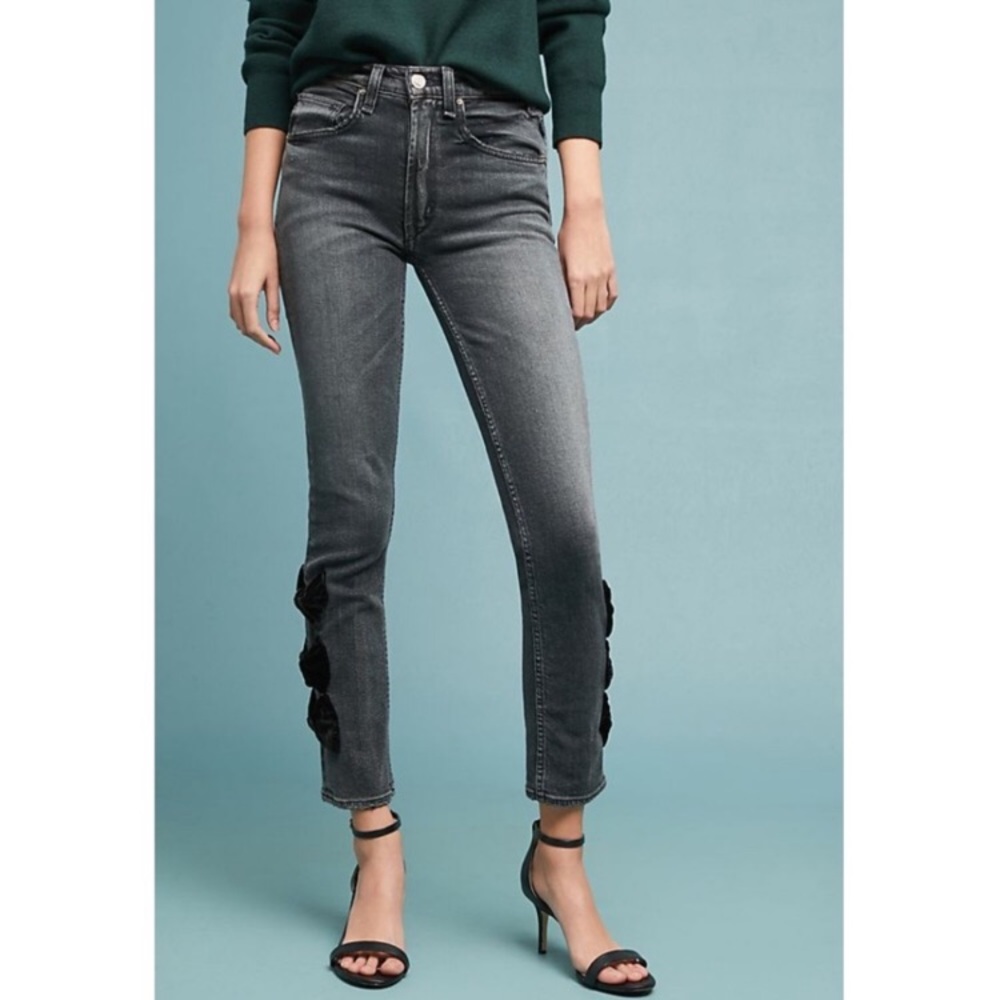 McGuire High Rise Bow Vintage Slim Jeans 26 - Picture 4 of 5